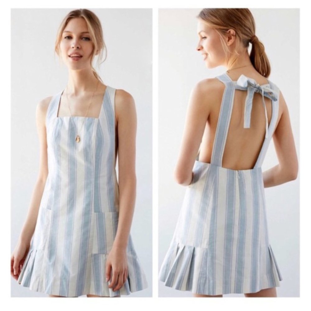 Urban Outfitters Blue + White Vintage inspired Striped Dress | S | BNWT